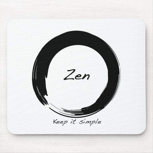 Tapis De Souris Zen : Maintenez-le simple (Devant)