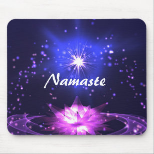 Tapis De Souris Zen Yoga violet cristal Lotus & Star