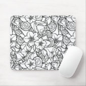 Tapis De Souris Zendoodle fleuri (Avec souris)
