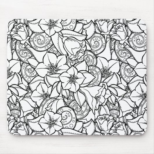 Tapis De Souris Zendoodle fleuri (Devant)