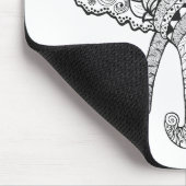 Tapis De Souris Zentangle a inspiré l'éléphant (Coin)