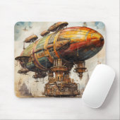Tapis De Souris Zeppelin Steampunk vintage (1) (Avec souris)