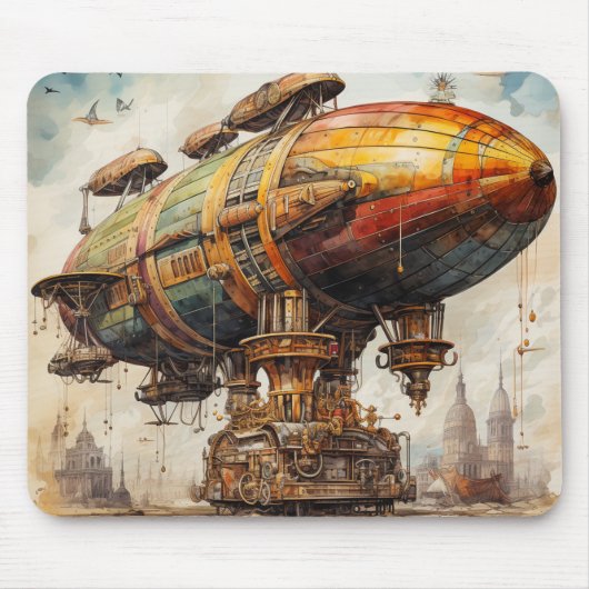 Tapis De Souris Zeppelin Steampunk vintage (1) (Devant)