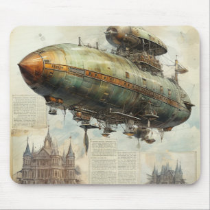 Tapis De Souris Zeppelin Steampunk vintage (7)