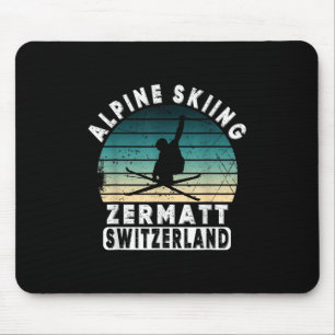 Tapis De Souris Zermatt Ski alpin Suisse Montagnes Suisse