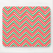Tapis De Souris Zig-Zag rouge et vert (Devant)