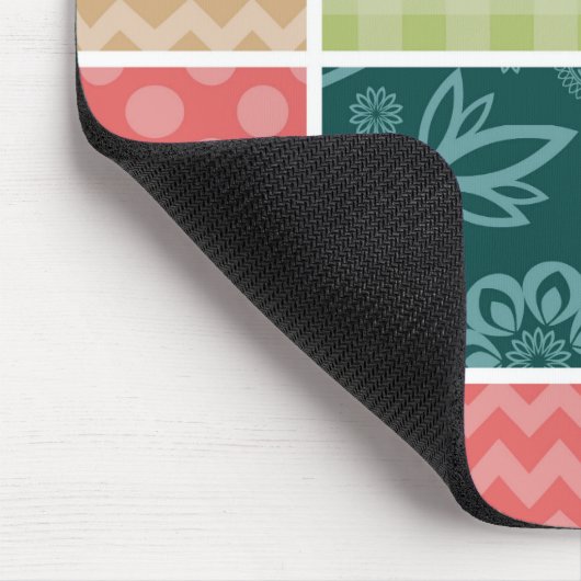 Tapis De Souris Zigzag, Chevron, En vichy, Pois, Patchwork (Coin)