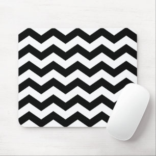 Tapis De Souris Zigzag Chevron Noir Et Blanc