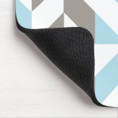 Tapis De Souris ZigZag géométrique bleu et argent (Coin)