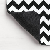 Tapis De Souris Zigzag noir et blanc, Motif Chevron, Votre nom (Coin)