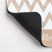 Tapis De Souris Zigzags bronzages de Chevron de crayon à la mode (Coin)