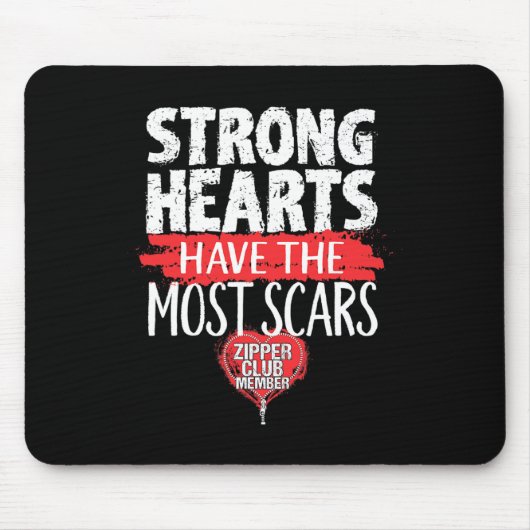 Tapis De Souris Zipper Club Membre Open Heart Surgery Survivor (Devant)