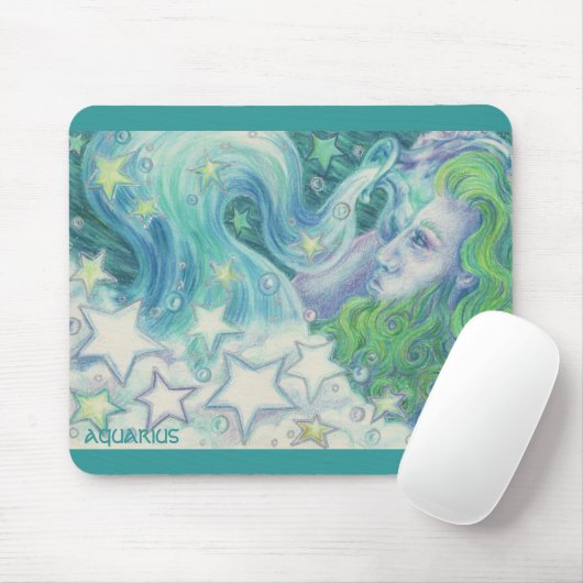 Tapis De Souris Zodiac Aquarius mousepad (Avec souris)