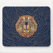 Tapis De Souris Zodiac Beaver Brown | Mousepad de castor à main (Devant)