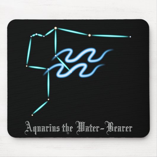 Tapis De Souris Zodiac Constellation Aquarius (Devant)