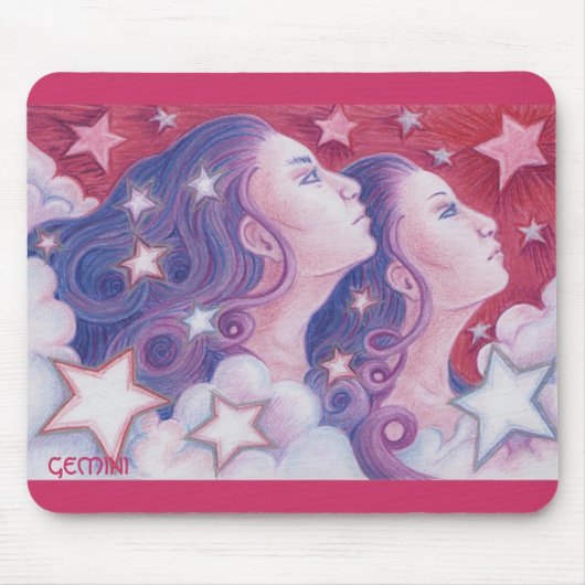 Tapis De Souris Zodiac Gemini mousepad (Devant)