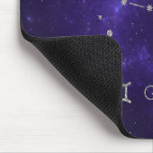 Tapis De Souris Zodiac Purple Gemini | Horoscope d'astrologie cosm (Coin)