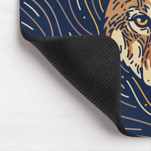 Tapis De Souris Zodiac Wolf Portrait | Wolf Mousepad à main (Coin)