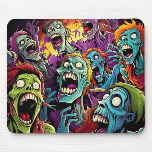 Tapis de souris zombie – Accessoire de bureau d'ho (Devant)