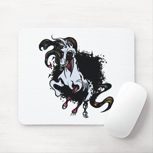 Tapis De Souris Zombie Unicorn Standing (Avec souris)