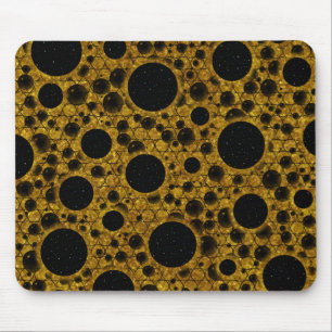 Tapis De Souris Zones de bulles spatiales - Orange Parties scintil