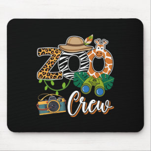Tapis De Souris Zoo Giraffe Crew Safari Animal Zoo Keeper Enfants