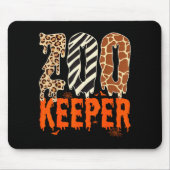Tapis De Souris Zookeeper Funny Halloween Costume Zoo Keeper Anima (Devant)