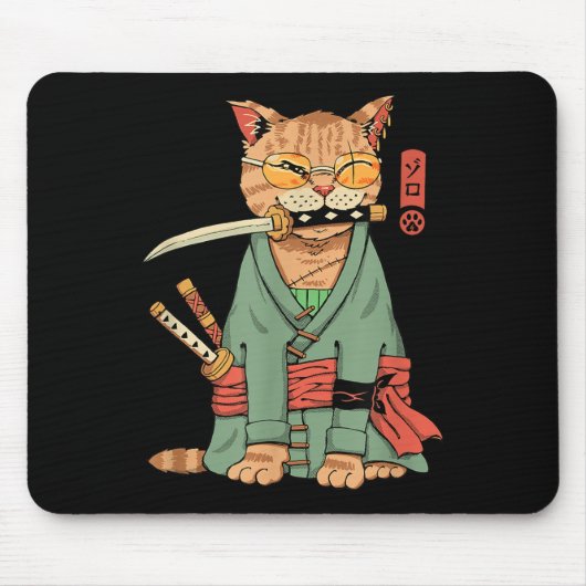 Tapis De Souris Zoro Chat Warrior (Devant)