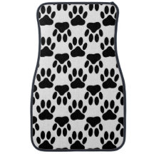 Empreintes de patte de chien de haut en bas