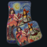 Tapis De Voiture Mona Lisa Romantic Funny Art coloré<br><div class="desc">Cette merveilleuse invitation prend des éléments de la Mona Lisa et de Van Gogh's Starry nuit pour faire un thème mariage exceptionnellement unique et fantasque stationnaire pour une invitation, merci, numéro de table, et plus encore! Mona Lisa - Cette image présente la Mona Lisa avec son homme, dansant dans la...</div>