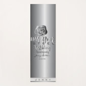 Tapis De Yoga 11e anniversaire Mariage Rose en acier (Devant)