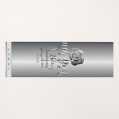 Tapis De Yoga 11e anniversaire Mariage Rose en acier (Devant (Horizontal))