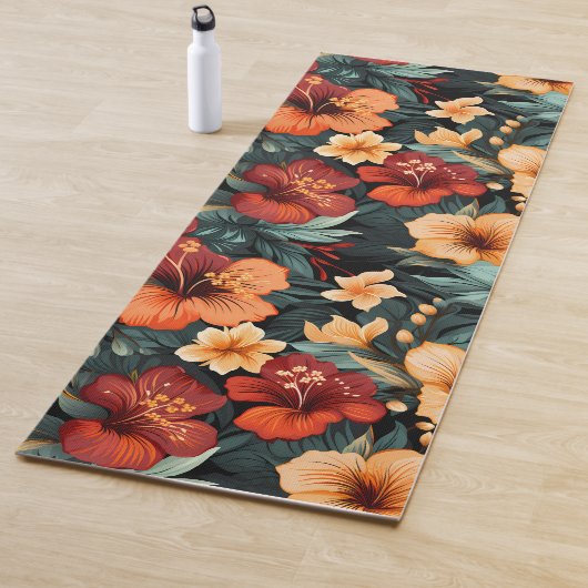 Tapis De Yoga #18 Motif floral (En situation)