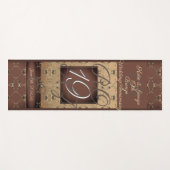 Tapis De Yoga 19e anniversaire du Mariage bronze foncé  (Devant (Horizontal))