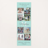 Tapis De Yoga 2 Mantra Turquoise Mantra Personnalisé Sur Côté Mo (Devant)