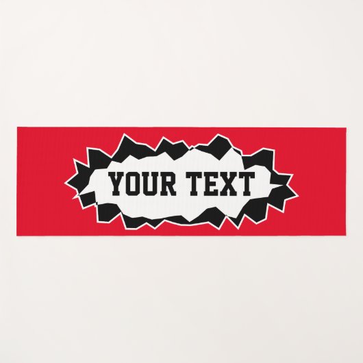 Tapis de yoga 3D amusant avec nom ou devis personn (Devant (Horizontal))