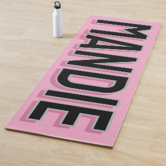Tapis De Yoga 3D Lettering Pink Name Yoga Mat