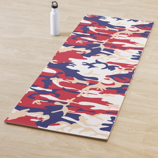 Tapis De Yoga 4th of July, Independence day, Camouflage Beige (En situation)