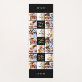 Tapis De Yoga 50e anniversaire bonne or noir photo collage chic (Devant)
