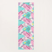 Tapis De Yoga 80's Memphis Active rose Turquoise (Dos)