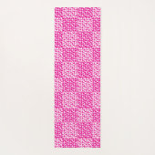 Tapis De Yoga à damiers Amour en Magenta et Blanc (Dos)