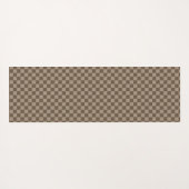 Tapis De Yoga à damiers beige motif (Dos (Horizontal))
