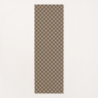 Tapis De Yoga à damiers beige motif