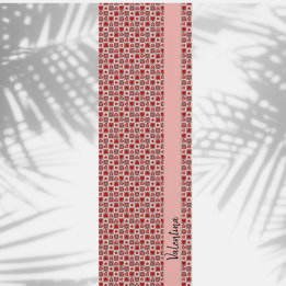 Tapis De Yoga à damiers Motif cardiaque