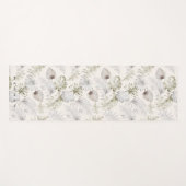 Tapis de yoga à feuillage doré tropical monogrammé (Devant (Horizontal))