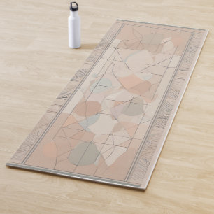 Tapis de yoga à formes géométriques abstraites ave