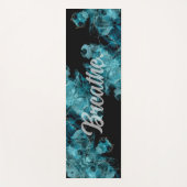 Tapis de yoga à fumée noire et bleue (Devant)