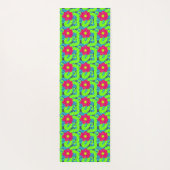 Tapis de Yoga à Impression Florale Tropicale (Dos)
