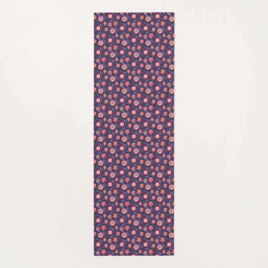 Tapis De Yoga A long, rectangular navy blue yoga mat  (Dos)