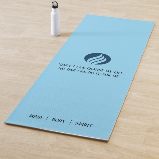 Tapis de Yoga à Monogramme de Nom de Script Simple (En situation)